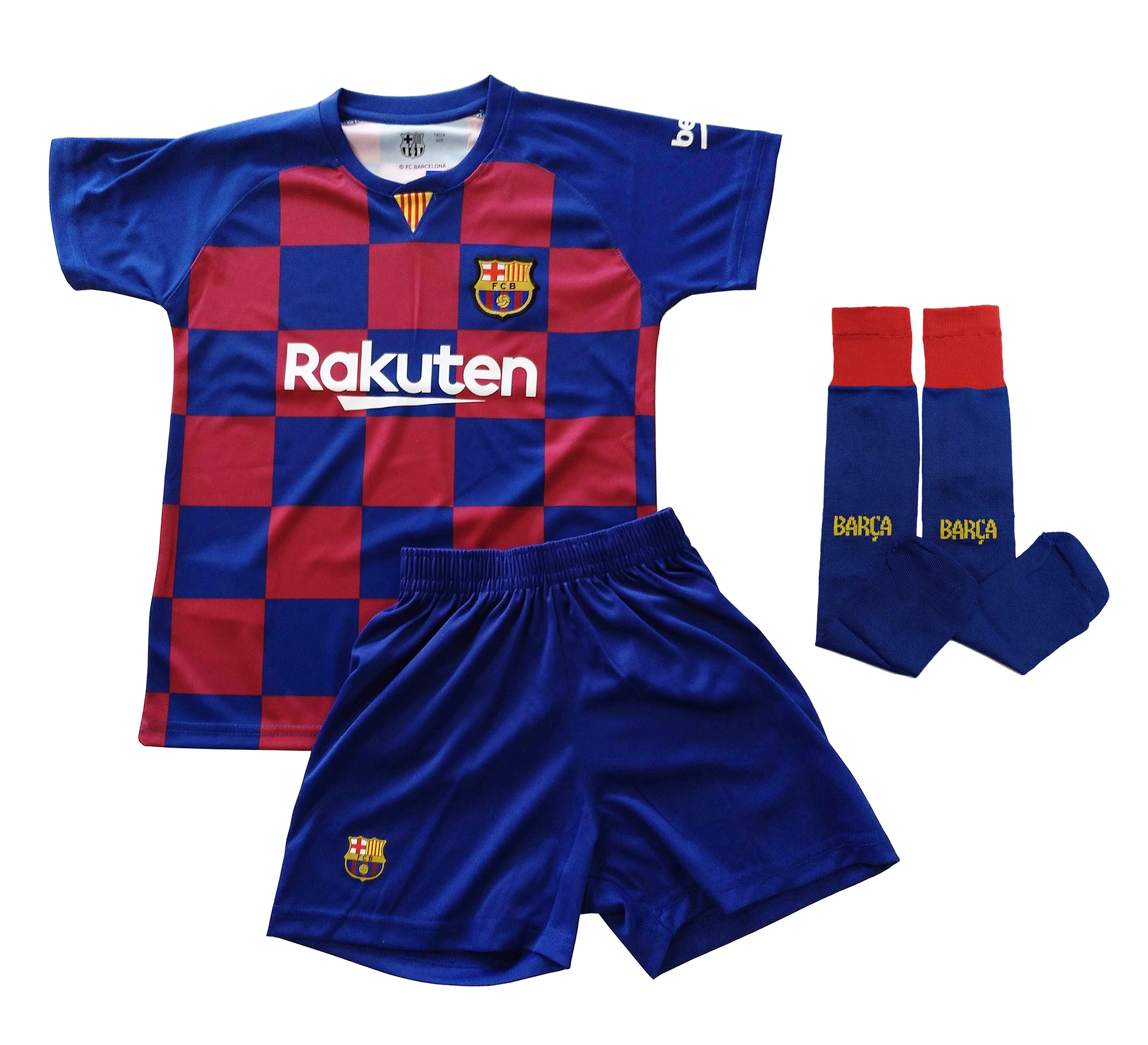 Conjunto Completo Infantil FC Barcelona Réplica Oficial Autorizada Primera Equipación Temporada 2019/2020 de fútbol| - AliExpress