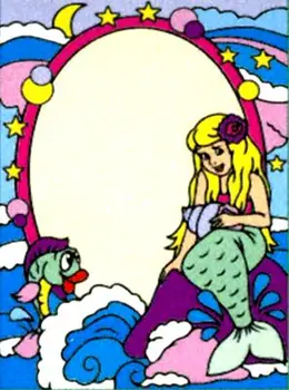

P0000165 set of d/making photo frames of sand (with baguette) A4 (Mermaid)