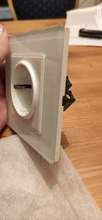 Outlet Power-Socket Tempered-Glass-Panel Coswall Children Protective-Lock Grounded 16A
