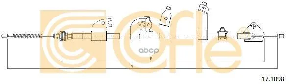 Трос Стояночного Тормоза Лев Задн Toyota: Verso All D/Br 09- 1910/1735 Mm Cofle арт. 17.1098
