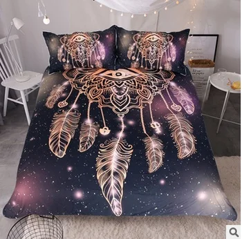 

Bedding Set Duvet Cover Set Creative Original Floral Lotus Boho Mandala Bed Set Twin Full Queen King