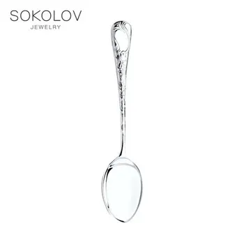 

Spoon dessert "accent" Sokolov, fashion jewelry, silver, 925, women's/men's, male/female