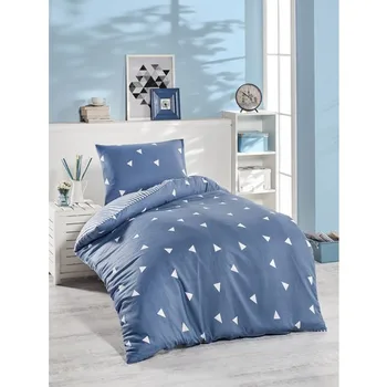 

Eponj Home Junior Duvet Cover Set Single Personality Triangle K.BulutMavi