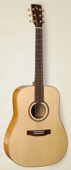 

033553 showcase flame tric electro-acoustic guitar, case, Simon & Patrick