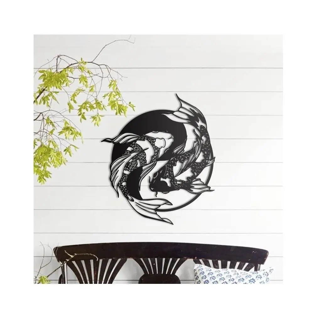 

İkonika Koi Ying Yang Stainless Quality Repels Dust Contemporary Design Suitable For Indoors and Outdoors Design Aesthetic Posture