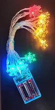 String-Lights Garland Christmas-Decoration Outdoor Battery-Operated Xmas Wedding Party