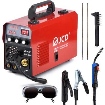 Online JCD 220V DC Inverter ARC Welder 200A IGBT MMA Welding Machine LCD Digital Adjustable Welder For Home DIY Beginners Welder