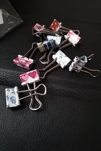 Clips florales con sonrisa para estudiantes, Clips de carpeta metálicos para notas, papel de letras, suministros de oficina y escuela, marcapáginas de Metal, papelería para estudiantes, 10 Uds.