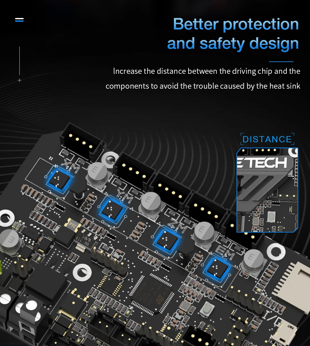 32Bit, Driver TMC2209 para Ender3, 5 Pro,
