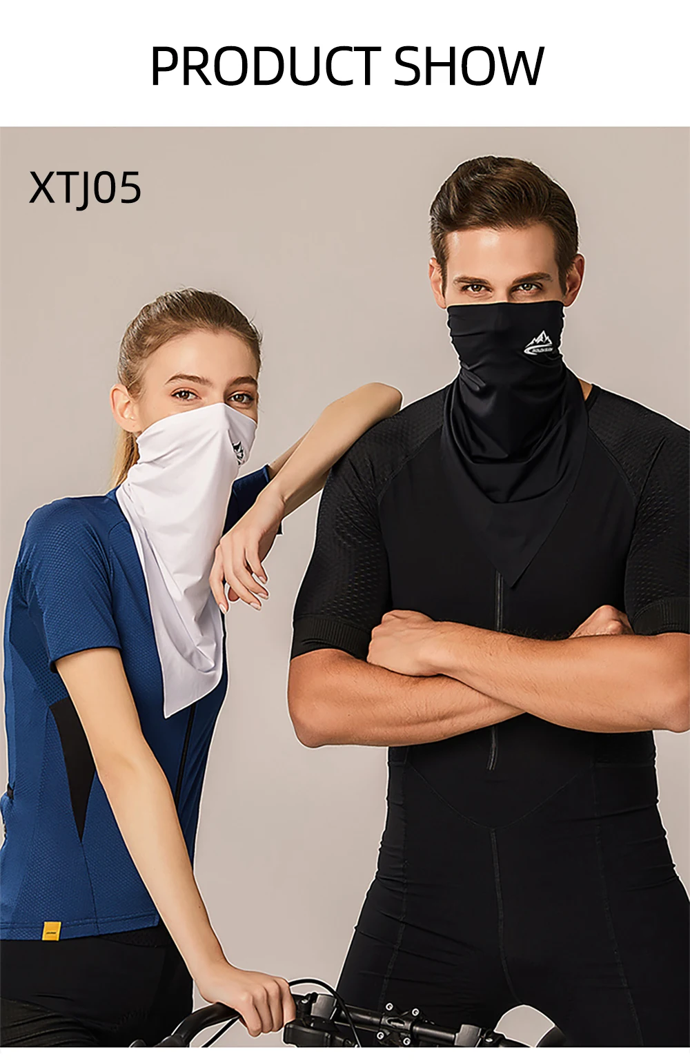 Cycling Face Mask Anti-UV Summer Ice Silk Anti-sweat Breathable Running Bandana Sun Protection Sports Scarf Face Mask