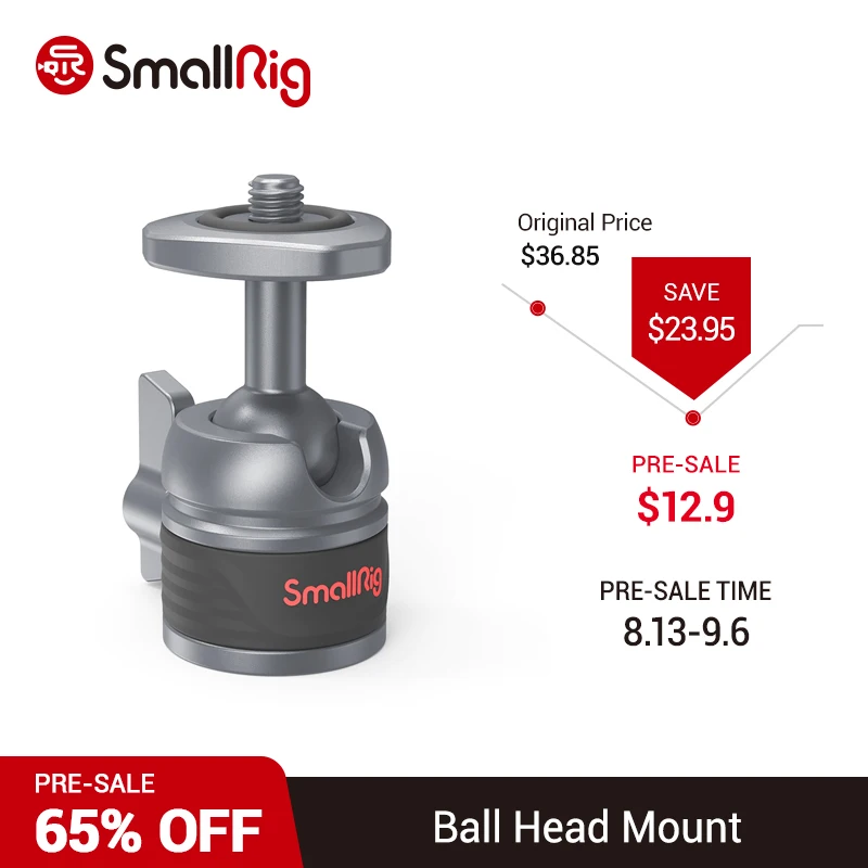 Универсальное крепление SmallRig с шариковой головкой для небольших зеркальных экшн