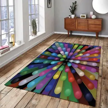 

Colored Bars Patterned Carpet ,Non Slip Floor Carpet,Teen's Carpet,Turkish Rug