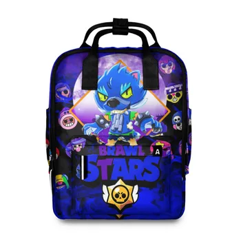 

Women's backpack 3D Brawl Stars Leon Wolf