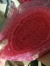 Mini rollo de burbujas de aire en forma de corazón para fiestas, rollo de espuma para regalos, decoración de boda, urdimbre, color rosa, 20cm x 5m