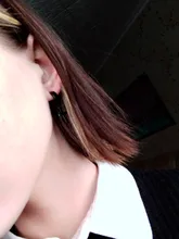 DreamBell hombres pendientes de Clip pendientes largos aretes pendientes moda Hiphop estilo Rock hipoalergénico en forma de cruz de acero de titanio Clip de oreja aretes Accesorios