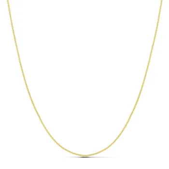 

18k gold chain solid Curb Chain 50 cm. 1mm. 3.00 grs. [9488]