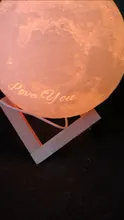 Night-Light Moon-Lamp Gift Photo-Customized 3d-Printing Rechargeable Personality 