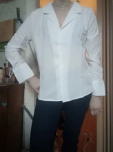 Womens Tops Blouses Office-Shirt Blusas Long-Sleeve White Solid Chiffon A405 De And Mujer