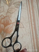 Tijeras profesionales para peluquería, color negro, 6,0 pulgadas, corte grande, Japón, 440C