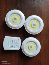 Luces LED para debajo de los armarios, regulables, con mando a distancia, para armarios de baño, con baterías, nuevos