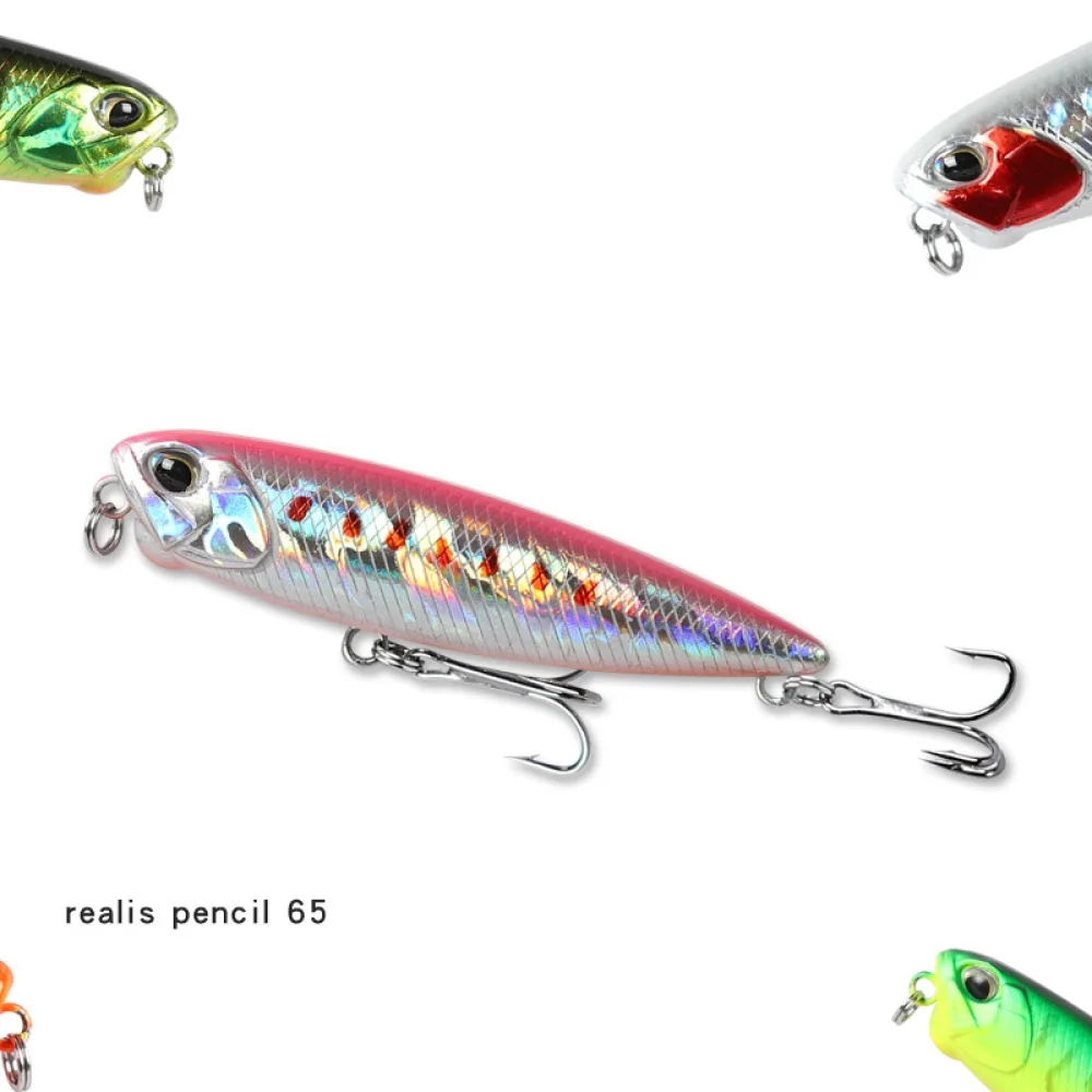 

5pcs RealisPencil Fishing Lure 65mm 5.5g Bionic Bait Floating Pencil Dog Z Wobblers Worm Carp Fishing Bait Trout Lure Tackle