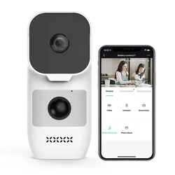 Sem fio recarregável alimentado por bateria 1080p wifi ip visão noturna pir sensor de detecção movimento interior inteligente cam vigilância em casa