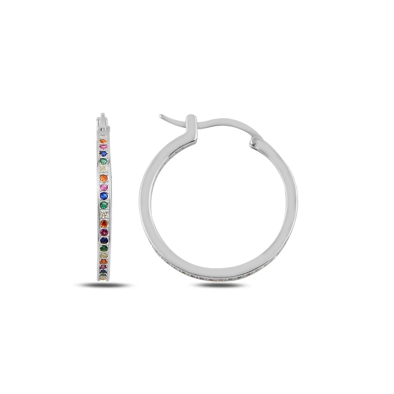 

Silver 925 Sterling Zircon Stone 20mm Ring Earrings