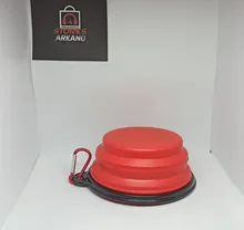 Taza plegable de viaje para alimentación de agua, contenedor portátil de comida para cachorros, para perros y gatos, bandeja de alimentación, 350ML