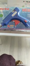 Pistola de pegamento de fusión en caliente de 20W con barras de pegamento, Mini pistolas industriales, herramienta de temperatura térmica eléctrica con palos de 7*100MM