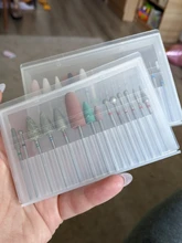 Caja de almacenamiento con ranuras de plástico para limas de uñas, accesorios de manicura con soporte transparente acrílico, 20 unidades