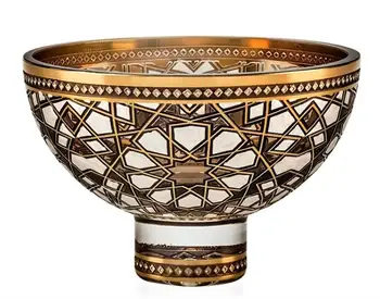 

Mons Igneus Speculo Pearl Bowl Reliefs are Made of Pearl Enamel Carved Colored Handmade Decorated with Gilding