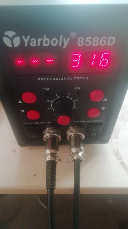 Отзыв о товаре Паяльная станция Yarboly 8586D, с цифровым ЖК-дисплеем, Нагнетатель горячего воздуха, тепловая пушка + Электрический паяльник vs 8786D 8898 от пользователя G***r
