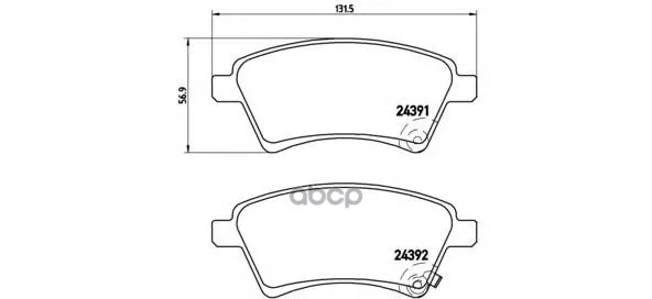 Колодки Тормозные Suzuki Sx4 06-(Венгерская Сборка) Передние Brembo P23105 Brembo арт. P23105