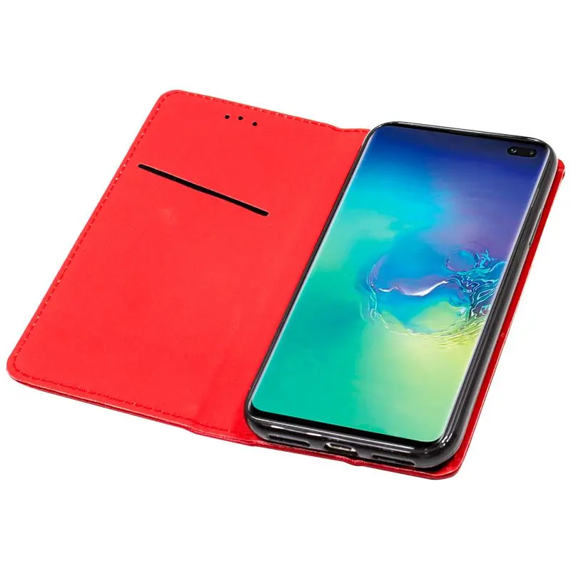 Чехол с откидной крышкой samsung G975 Galaxy S10 Plus красного цвета
