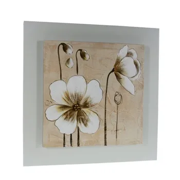 

Wooden box with flowers oil painting. Measures. 55x55 cm.