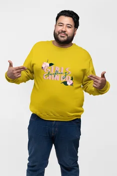 

Angemiel Wear Girls Can Do Anything Yellow Men 'S Sweatshirt
