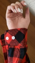 Plaid Shirt Blouses Tops Long-Sleeve Flannel Casual Cotton Women Brand-New Red Excellent-Quality