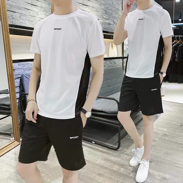 High quality tennis jerseys badminton shirt shorts set Men Table tennis sets ping pong clothes Badminton jogging sports suits sky blue