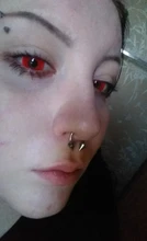 UYAAI-2 uds. De lentes de contacto de colores para Halloween, Cosplay de Anime, multicolo, Lentes Rojas, Blanco, Negro, Lentes Rojas