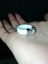 Anillo de boda de cerámica blanco y negro para mujer, joyería de circonita cúbica, anillos de compromiso lisos de cabujón delicado