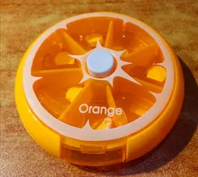 Pastillero giratorio semanal, caja divisora de almacenamiento para tableta, organizador de medicina, pastillero de 7 días para viaje