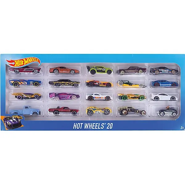 Набор базовых машинок Hot Wheels, 20 штук