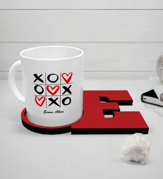 

Personalized Custom Sweetheart Themed White Mug and Letter Cup Coaster Set-71
