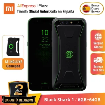 

[Versión Global para España] Black Shark 1 (Memoria interna de 64 GB, 6GB de RAM, 4,000 mAh, 20MP front camera)