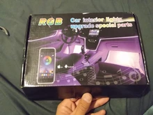 6 en 1 RGB LED atmósfera luz del coche luz de ambiente Interior de fibra óptica tiras de luz de Control de la aplicación de música de 8M de banda de fibra óptica