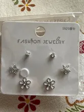 31 estilos 3 par/set 925 sello de Zirconia cúbica de plata corazón pendiente del Bowknot de las mujeres joyería de Día de San Valentín