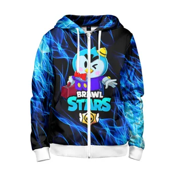 

Children's sweatshirt 3D with zipper Brawl Stars Mr. p