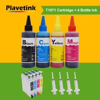 

Plavetink 400ml Ink + T1971 T1961 T1951 XL Refill Ink Cartridge For Epson Expression XP 101 201 211 401 204 104 214 411 WF-2532