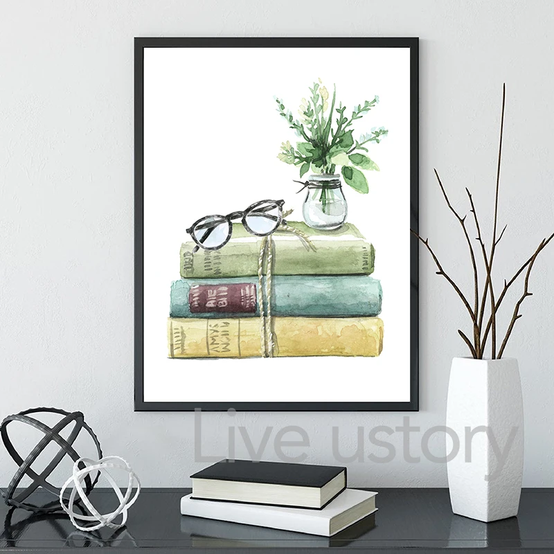 Cozy Reads Watercolor Bookcase Print - Perfect for Home Libraries and  Bookish Decor - UNFRAMED A4, A5, A6, Book Lover Gift, Reader Gift