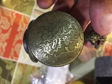 Pocketwatch Vintage de bronce para hombres y niños, colgante de reloj de bolsillo de cuarzo con tema de campana, ACDC, regalos